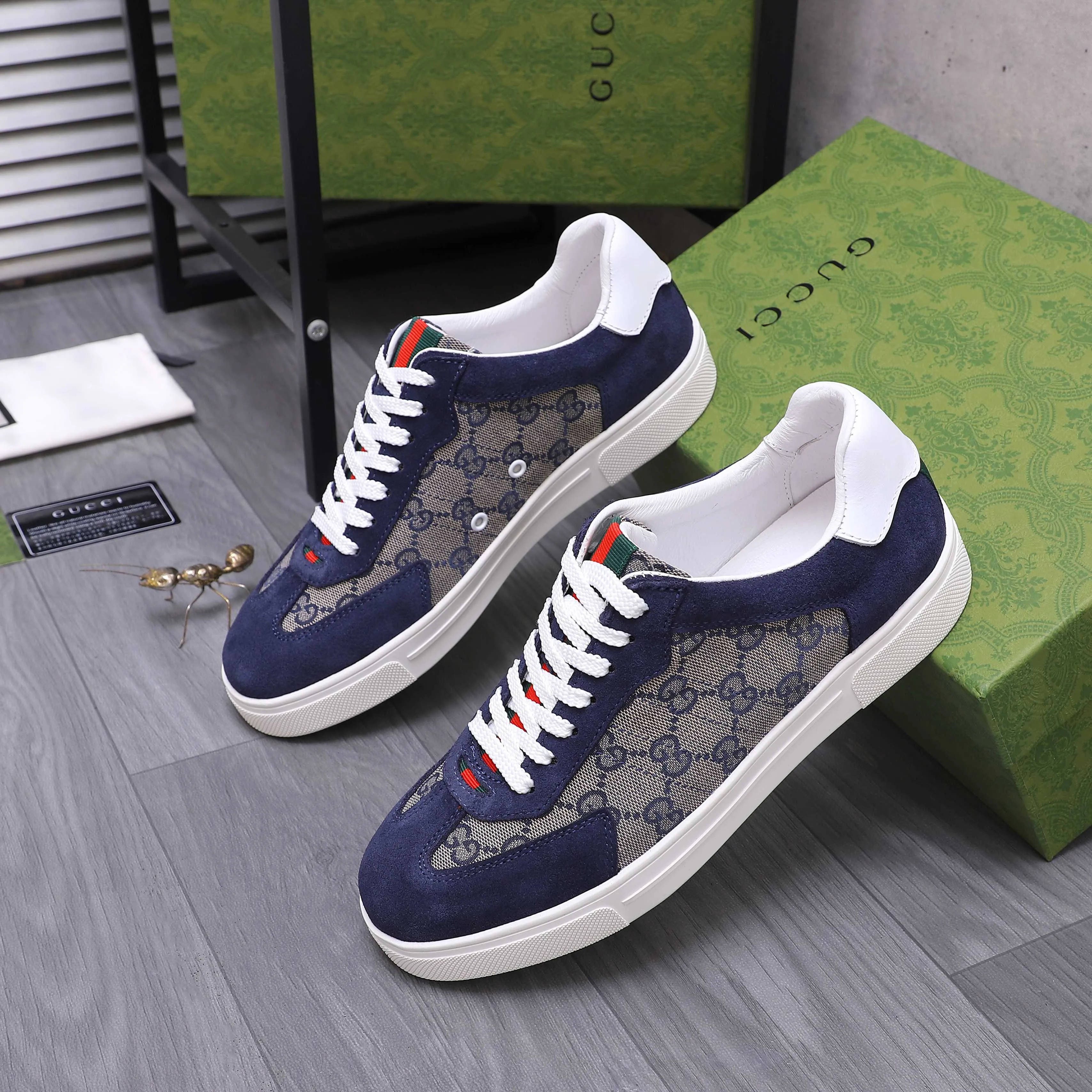 Men's shoes 💰p400 Product trademark: GUCCI "Gucci" casual lace-up men's shoes Regular size: 38-45 (45 is custom-made and non-returnable) Product materials: Selected classic woven stitching frosted cowhide upper, pigskin lining, original rubber outsole